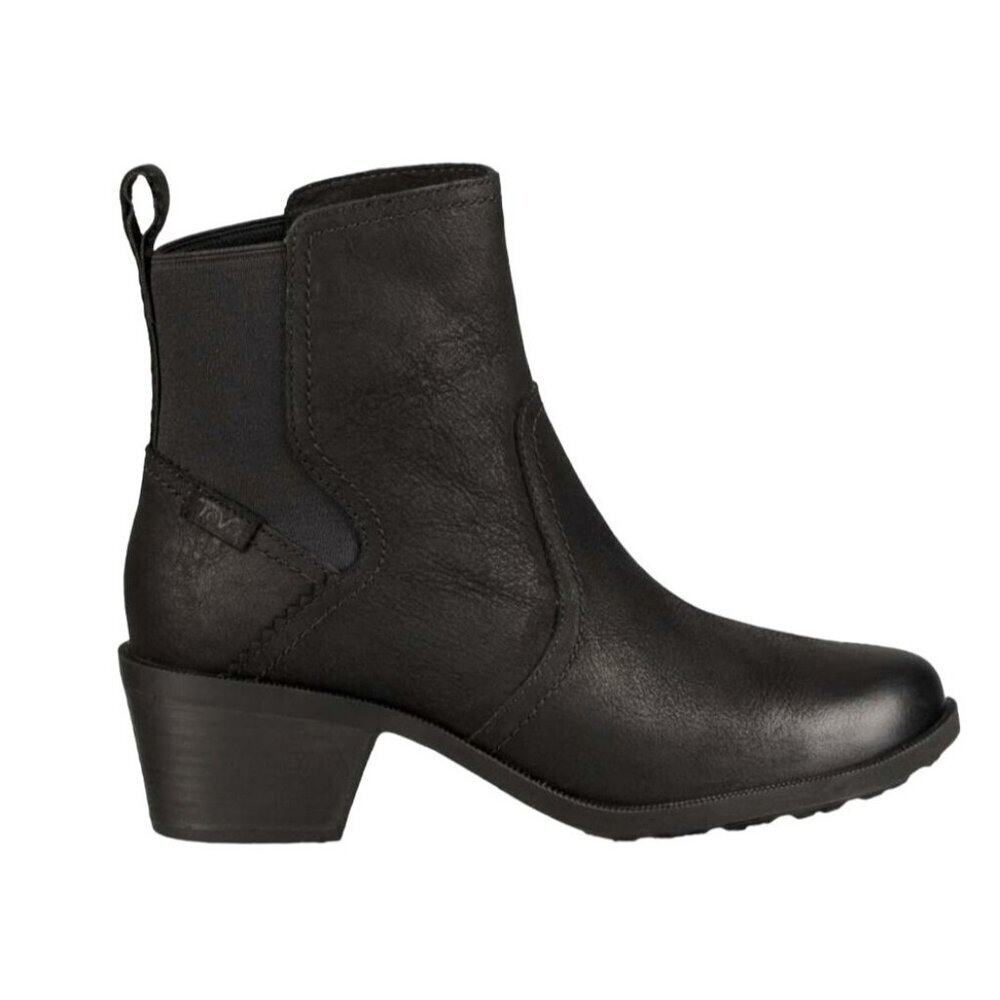 Teva Anaya Chelsea Waterproof Leather Black Boot Sz 6.5 NEW